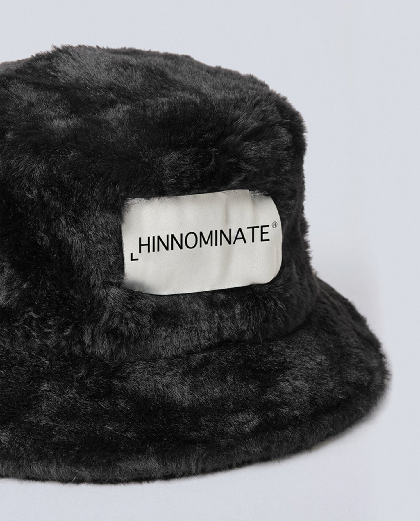 HINNOMINATE Cappello Pescatora In Ecopelliccia Con Etichetta • Nero