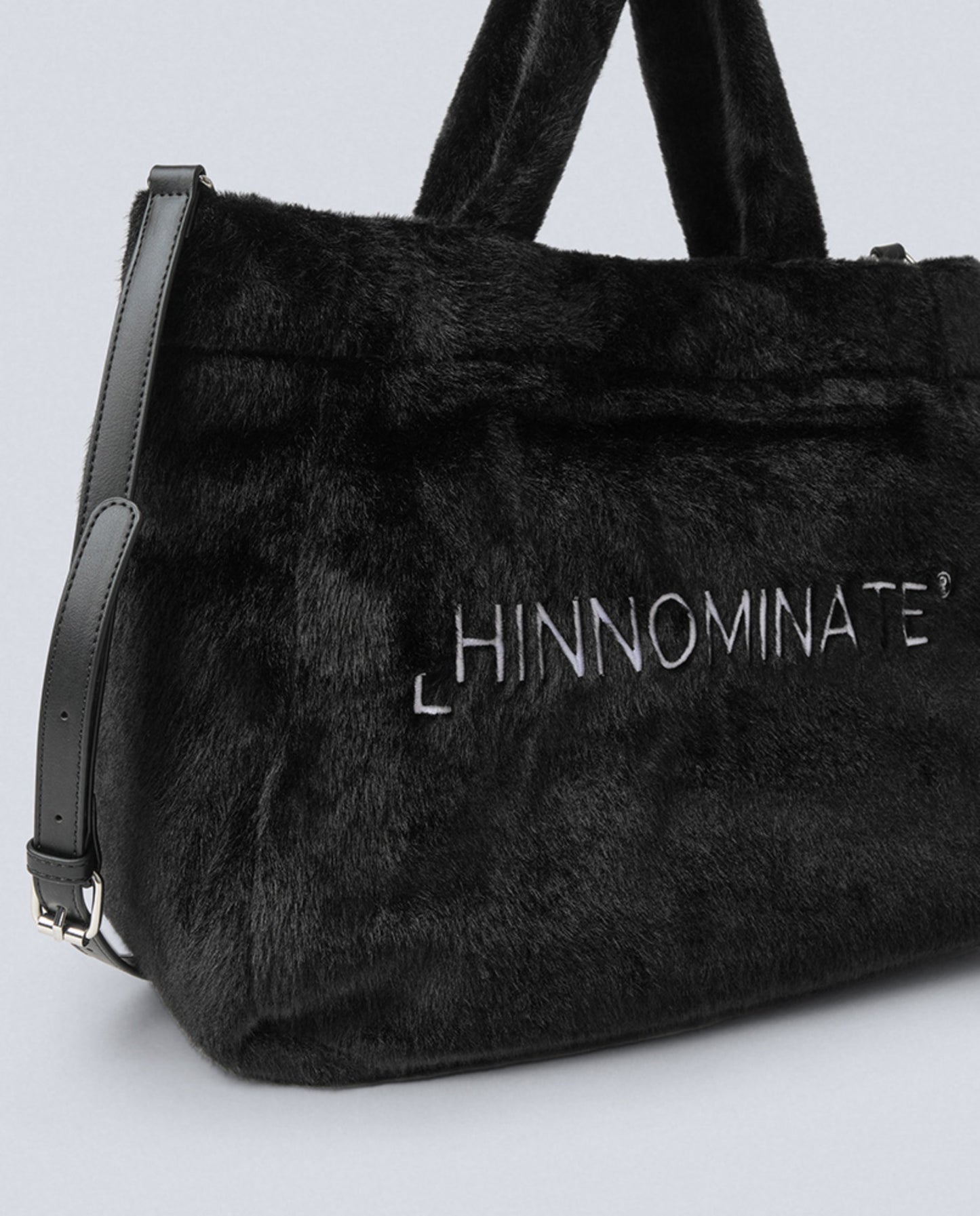 HINNOMINATE Shopper Grande In Ecopelliccia Con Ricamo • Nero