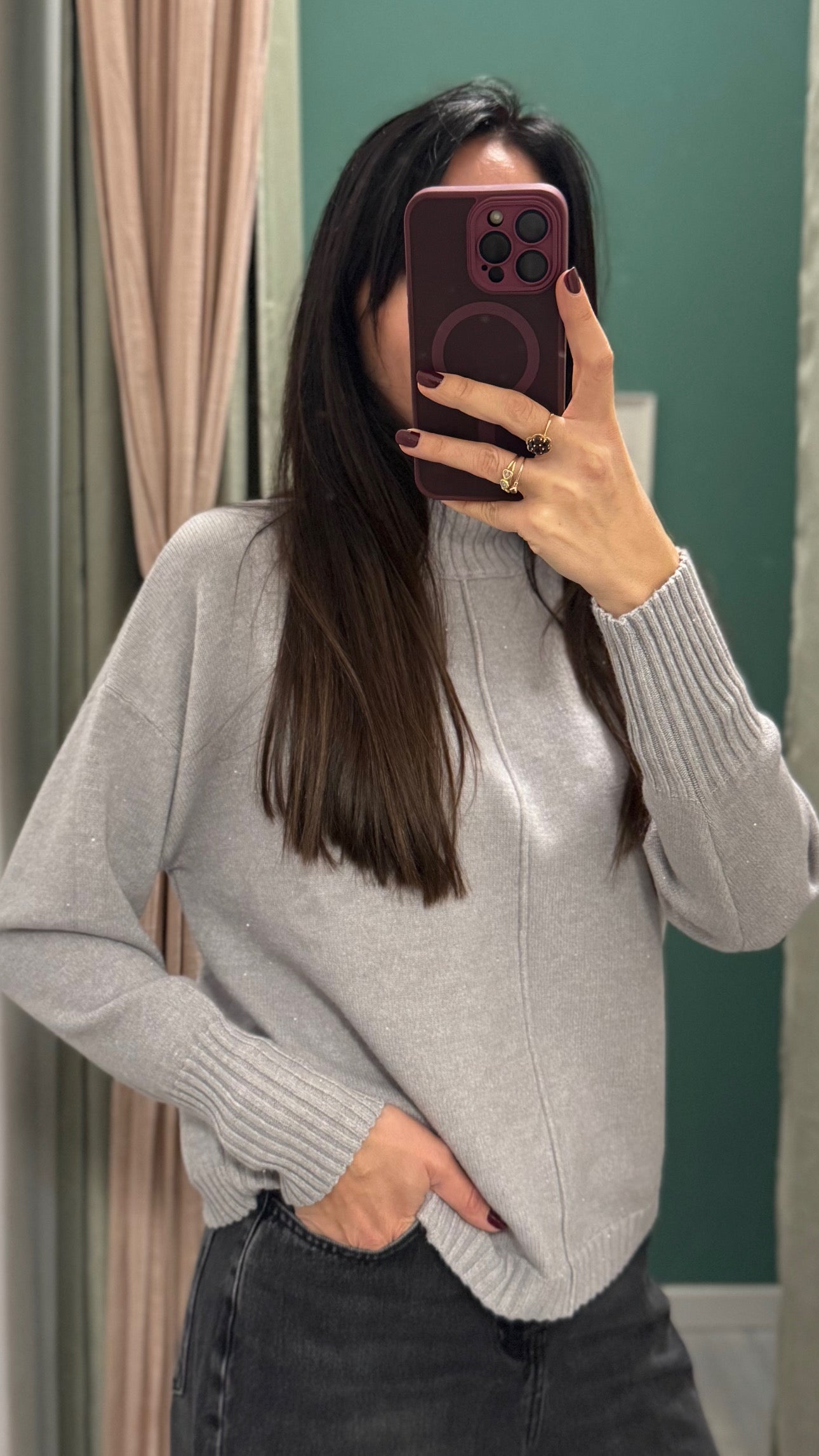 Middlemist's - Maglione collo alto in misto viscosa