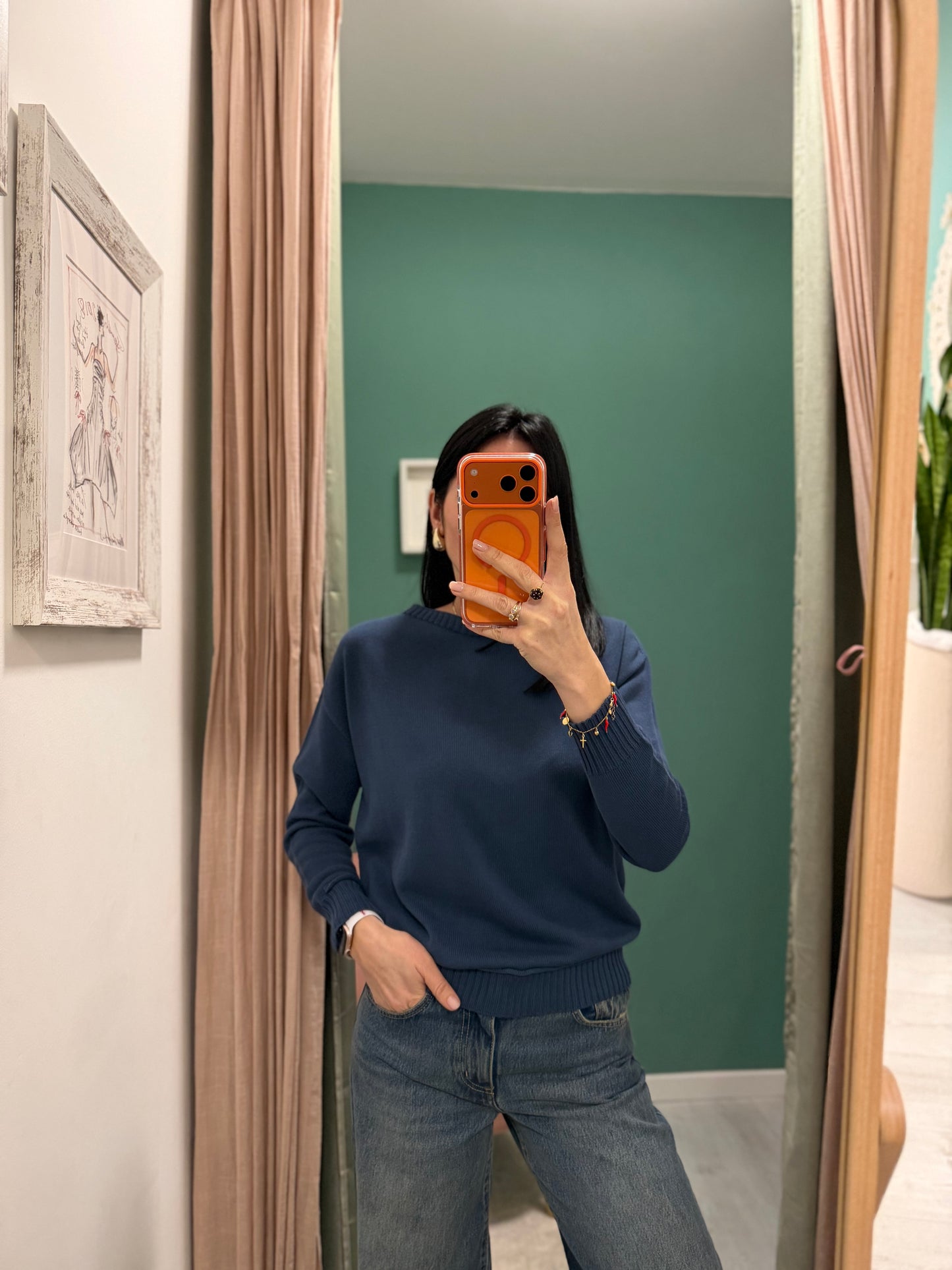 Susy mix - maglia scollo a barca tg unica