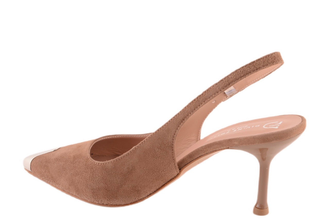 Divine Follie - Slingback in camoscio con puntale