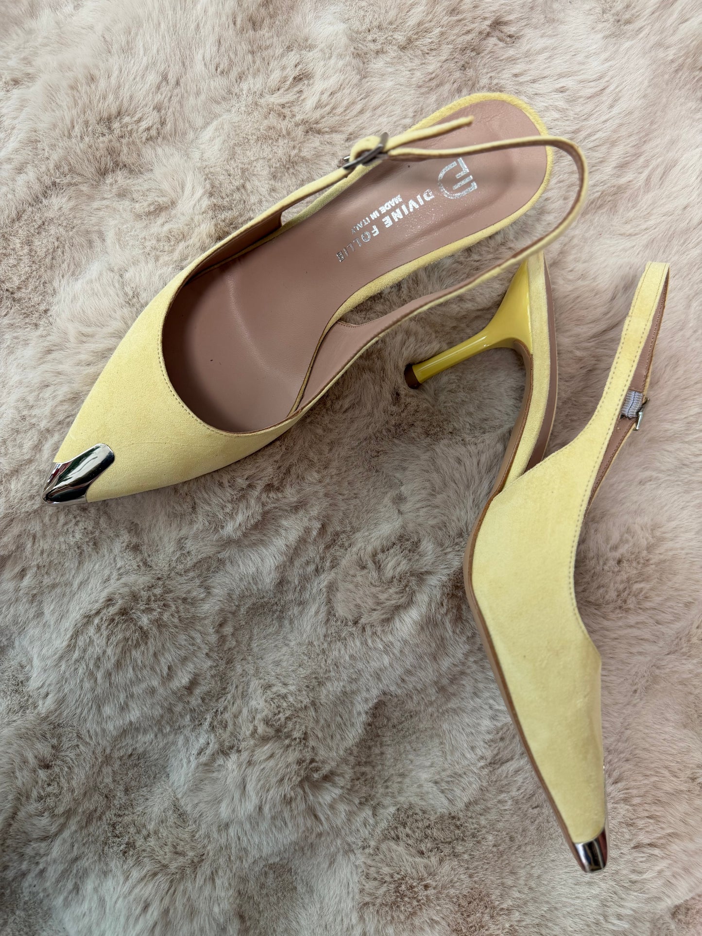 Divine Follie - Slingback in camoscio con puntale