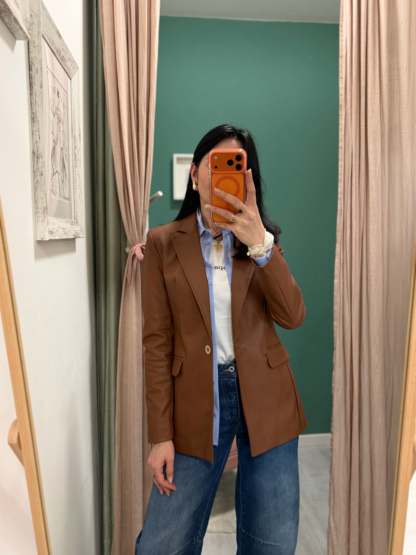 Susy mix - Giacca avvitata in eco pelle
