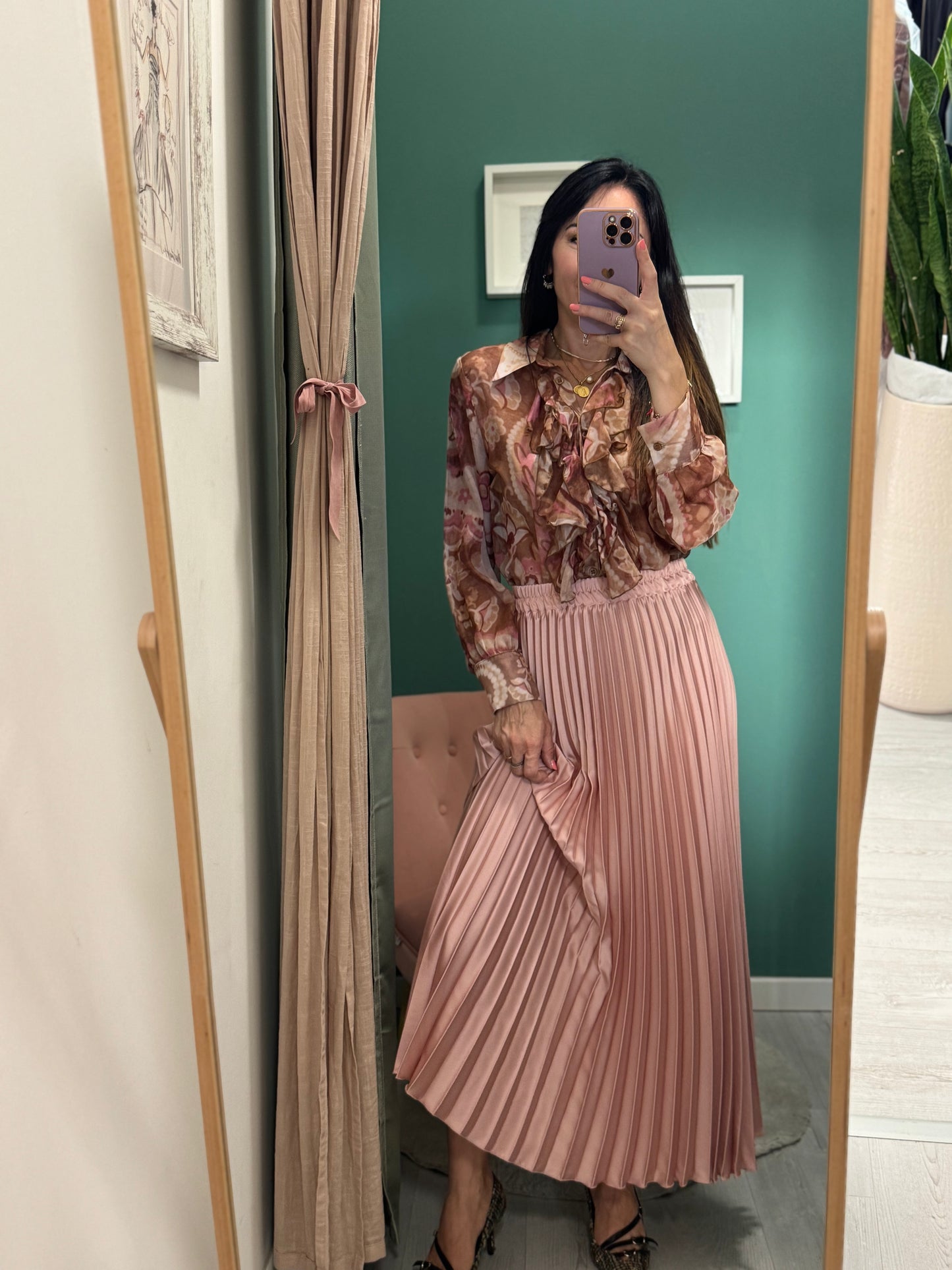 KONTATTO - Blusa in fantasia con rouches