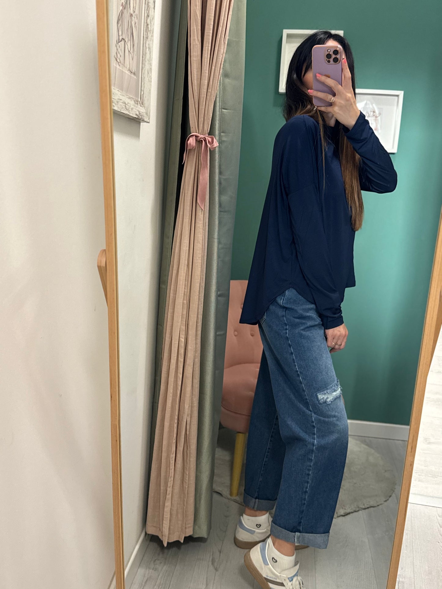 KONTATTO - Pantalone baggy con strappi