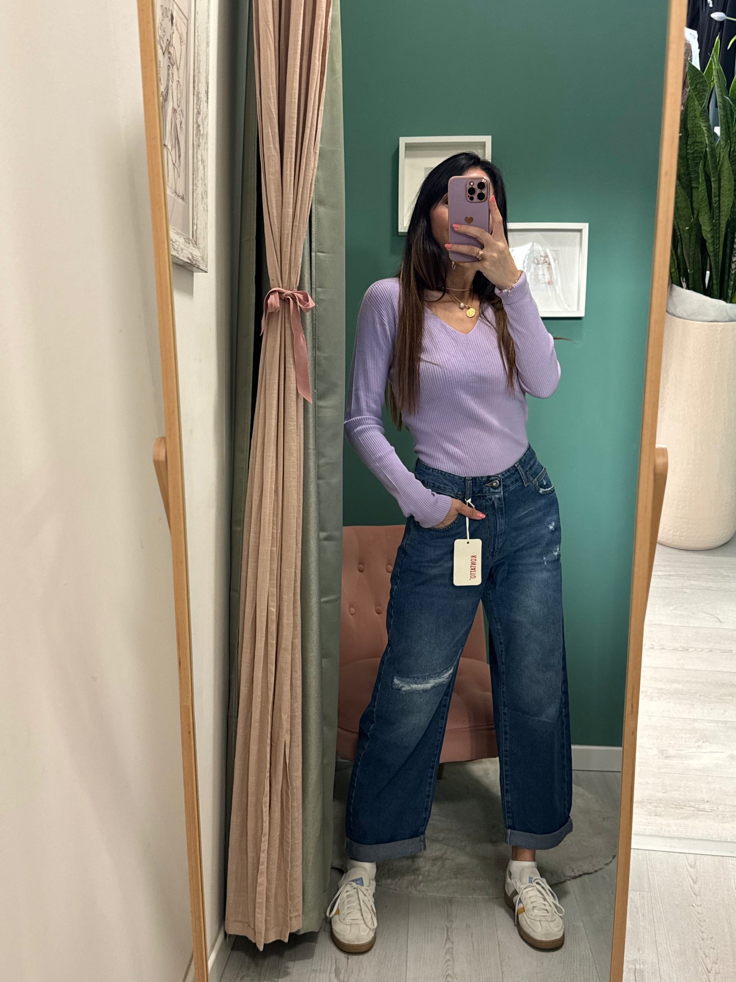 KONTATTO - Pantalone baggy con strappi