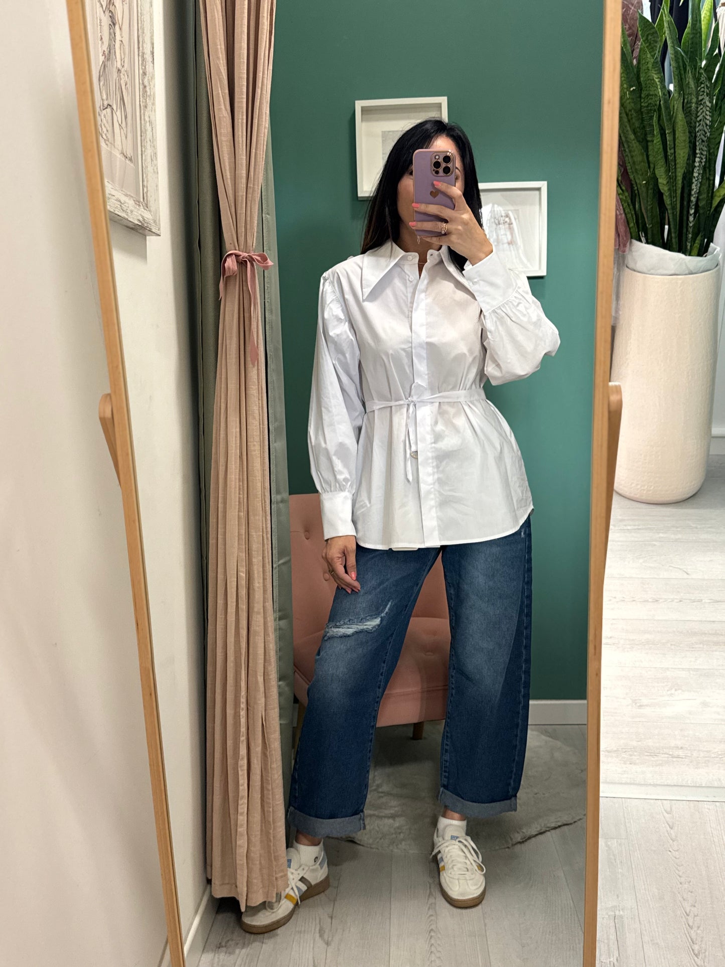 KONTATTO - Camicia manica ampia con laccetto