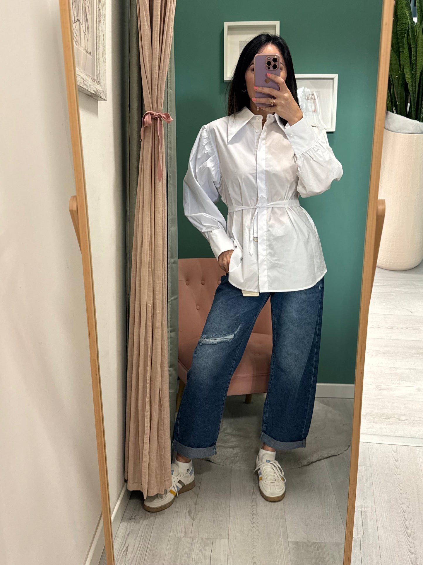 KONTATTO - Camicia manica ampia con laccetto