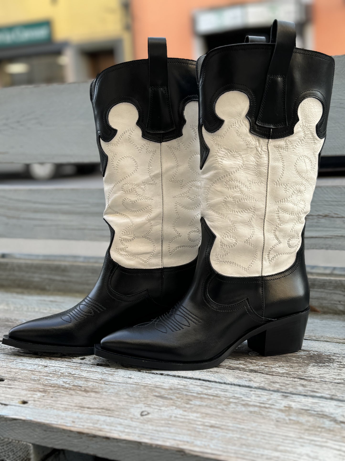 Divine Follie - Stivale texano bicolor