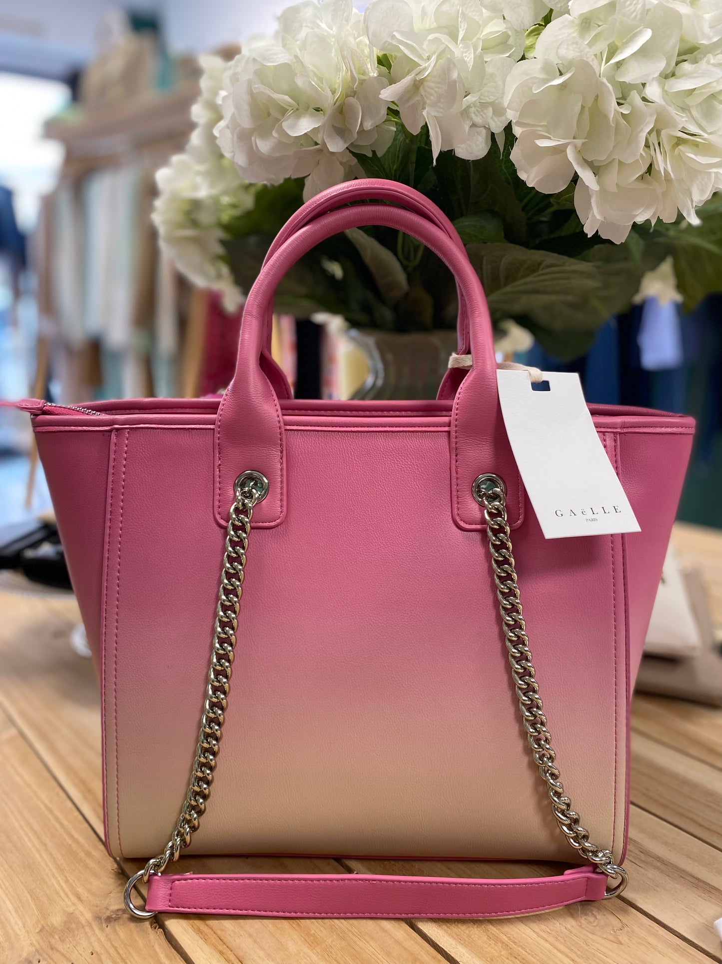 GAELLE - Borsa shopper sfumata con logo