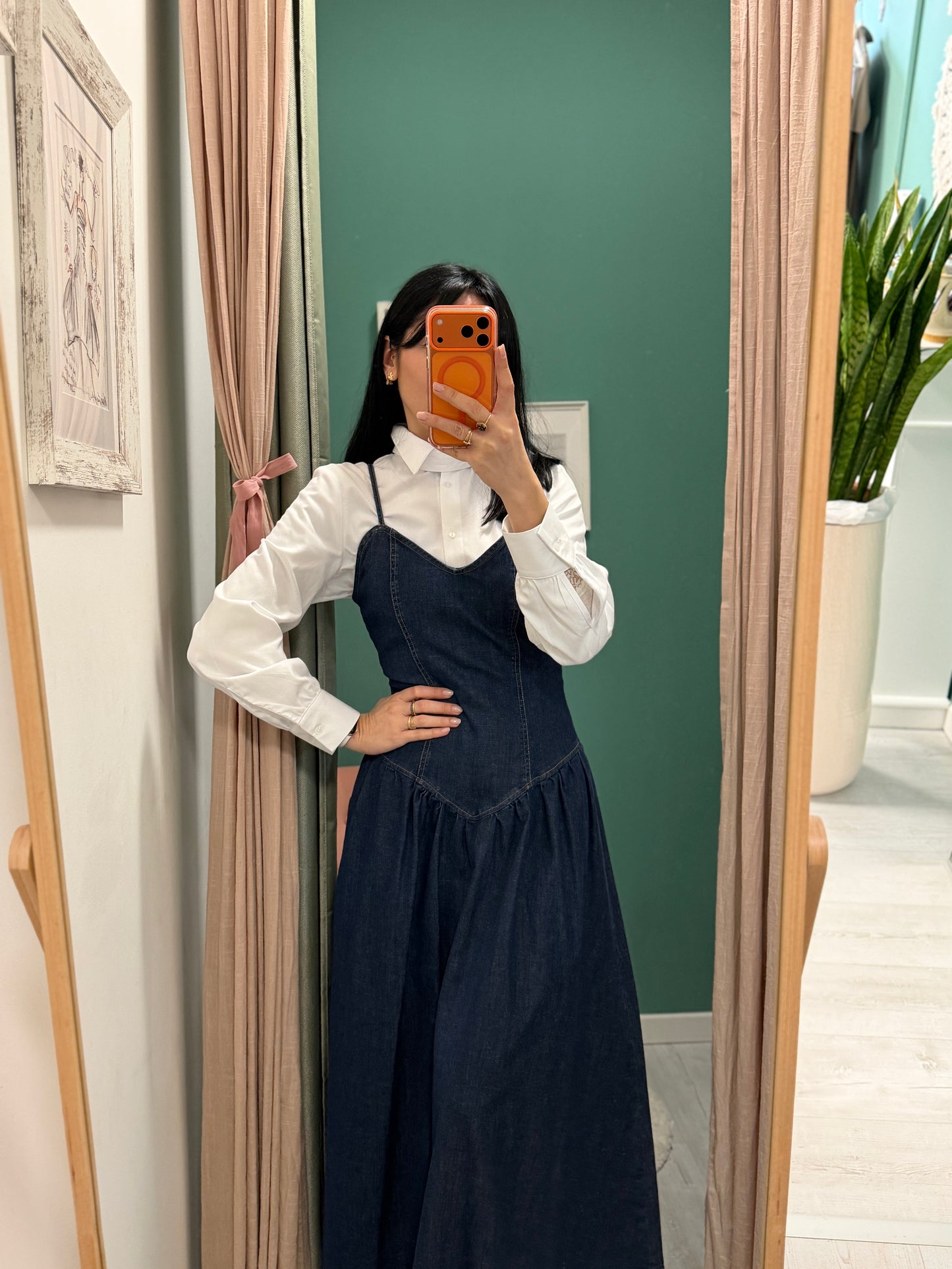 PLEASE - Abito lungo denim