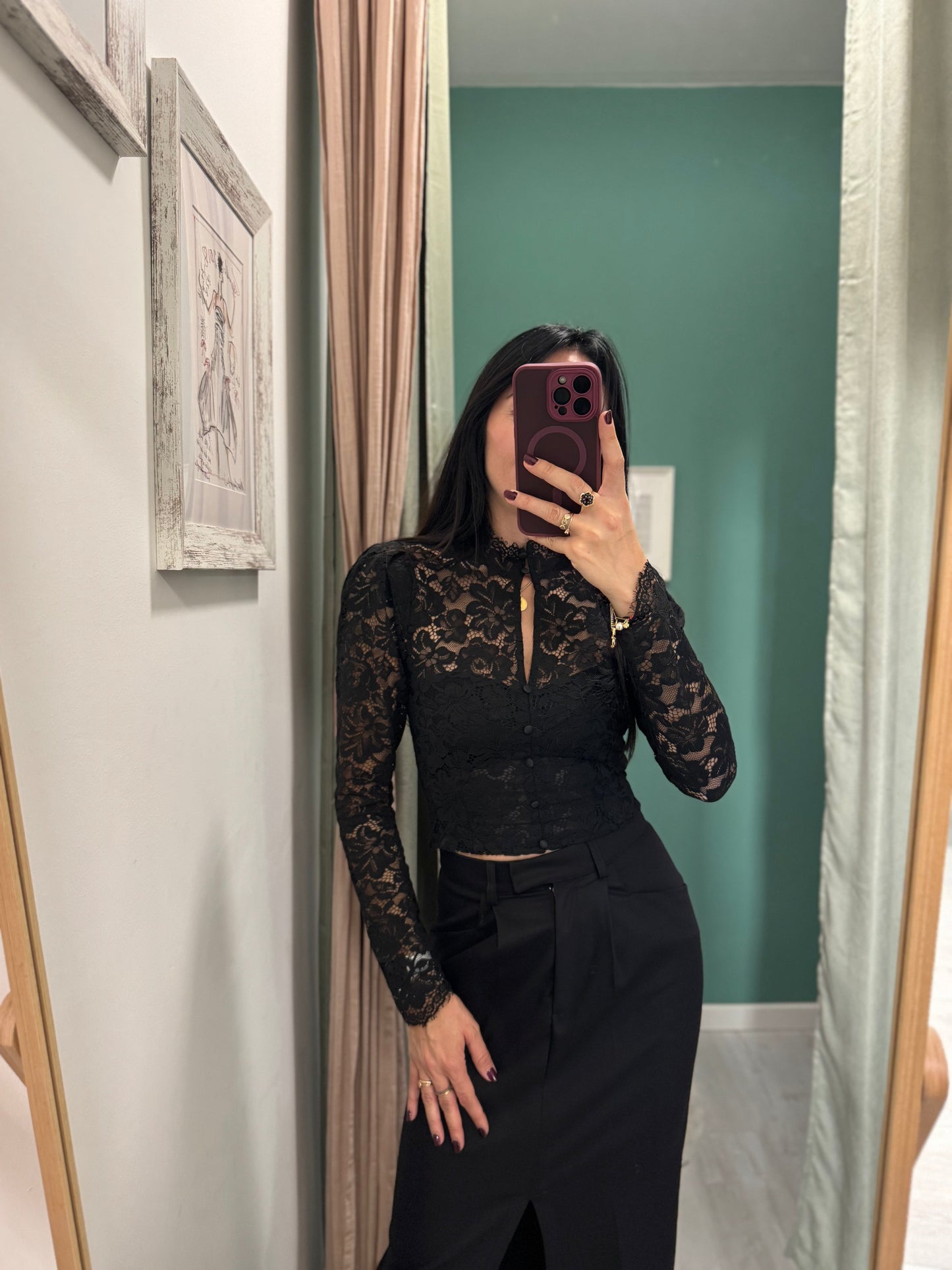 IMPERIAL - Blusa in pizzo avvitata