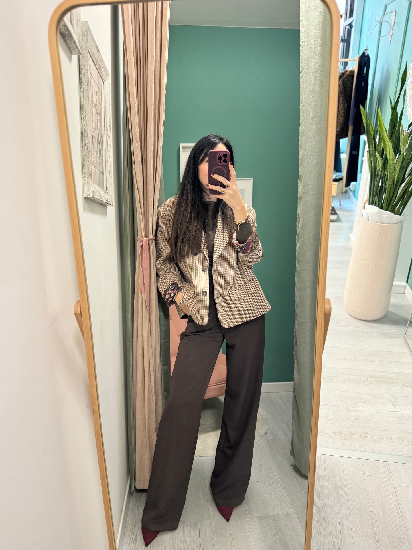 DIXIE - Pantalone ampio taglio dritto con elastico dietro