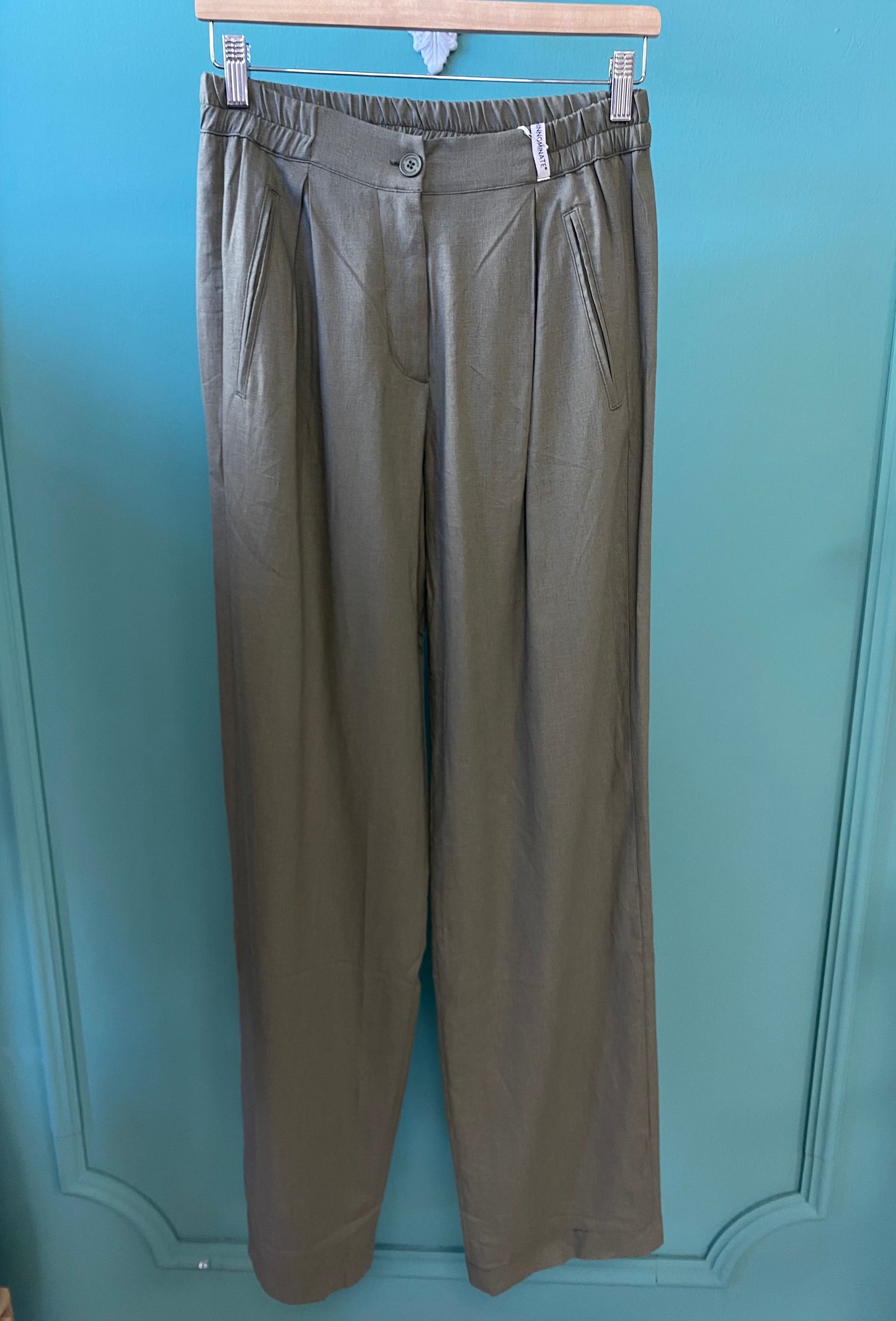 HINNOMINATE - Pantalone in lino con elastico in tre colori