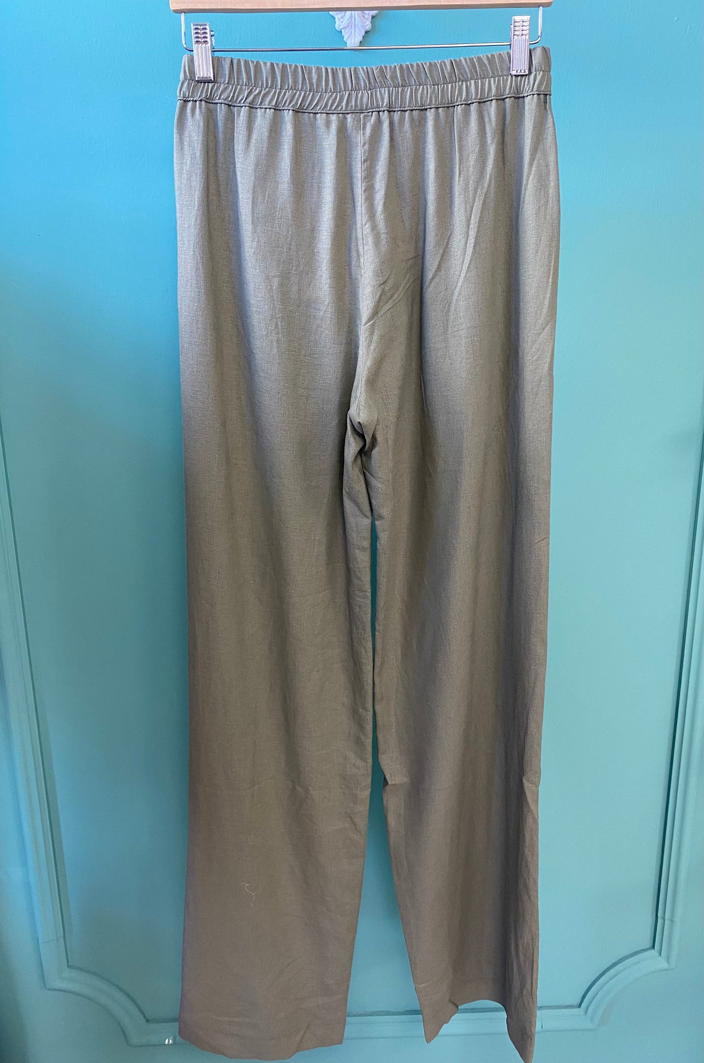 HINNOMINATE - Pantalone in lino con elastico in tre colori