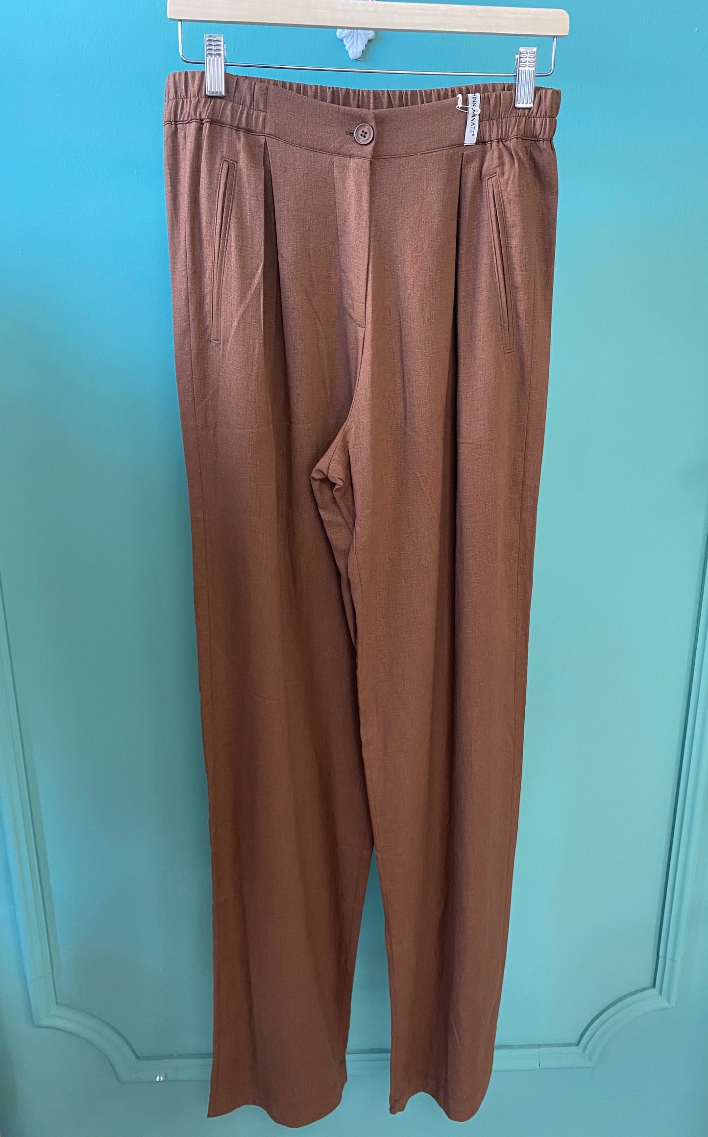 HINNOMINATE - Pantalone in lino con elastico in tre colori
