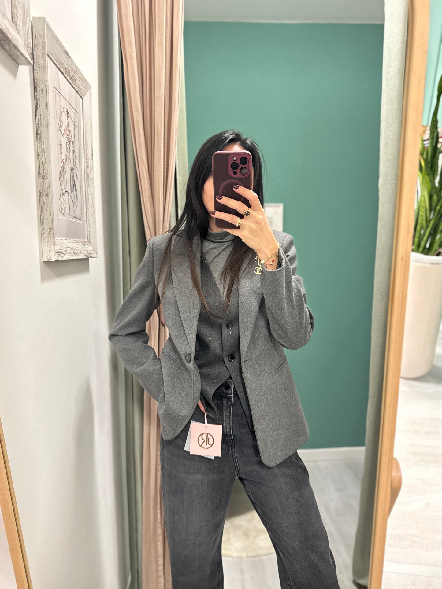 PLEASE - Giacca in misto lana viscosa