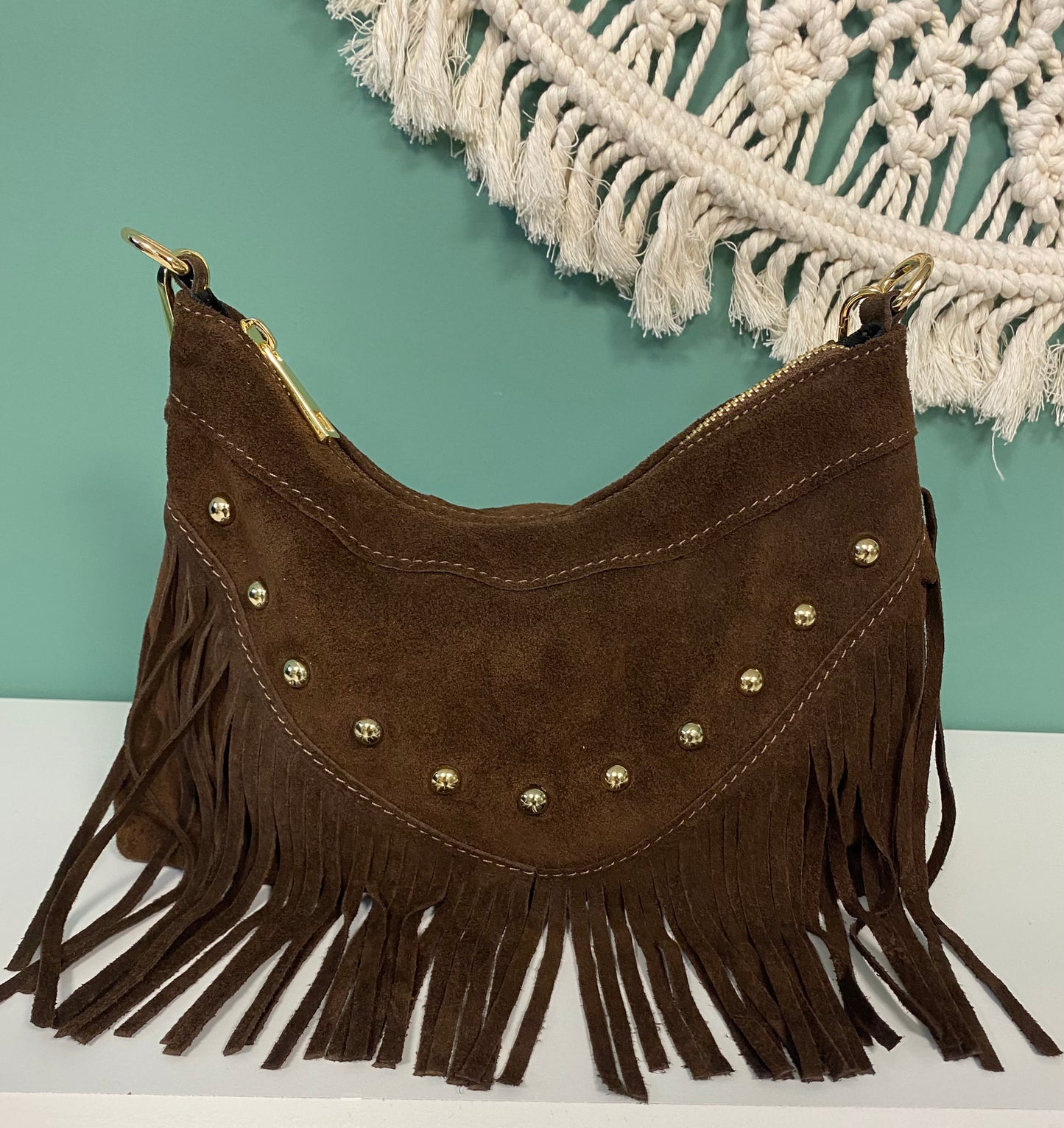 MIDDLEMIST'S - Borsa con borchie e frange