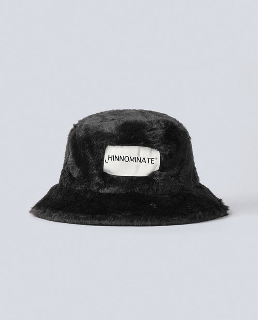 HINNOMINATE Cappello Pescatora In Ecopelliccia Con Etichetta • Nero