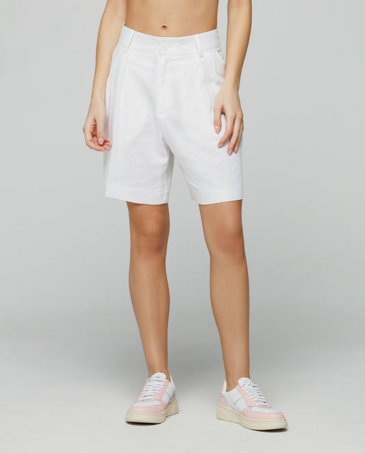 HINNOMINATE - Shorts in lino con pences