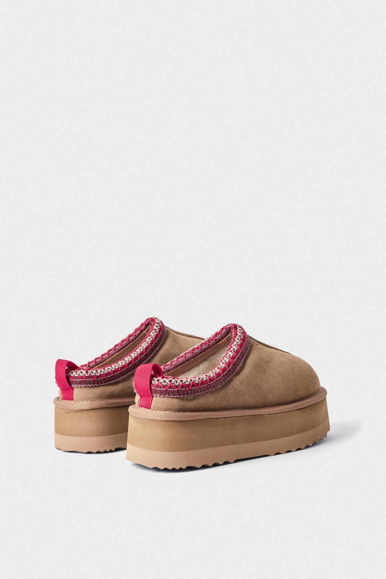Gaelle -Eskimo Sabot Cammello In Pelle Con Pelliccia