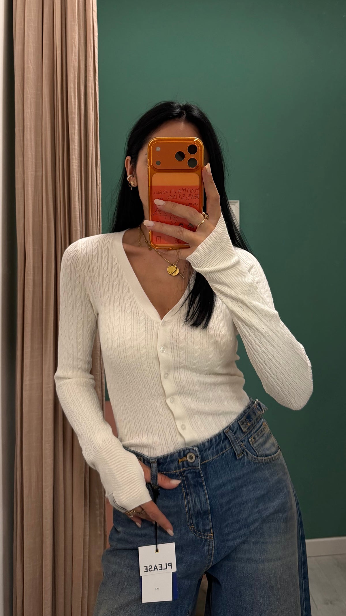 Hinnominate - cardigan in maglia con scollo a V