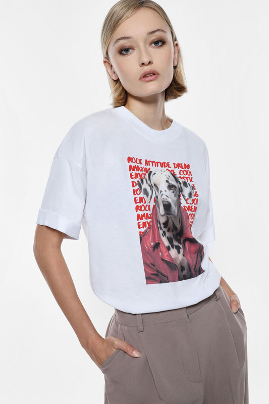IMPERIAL - T-shirt maniche corte stampa artistica oversize