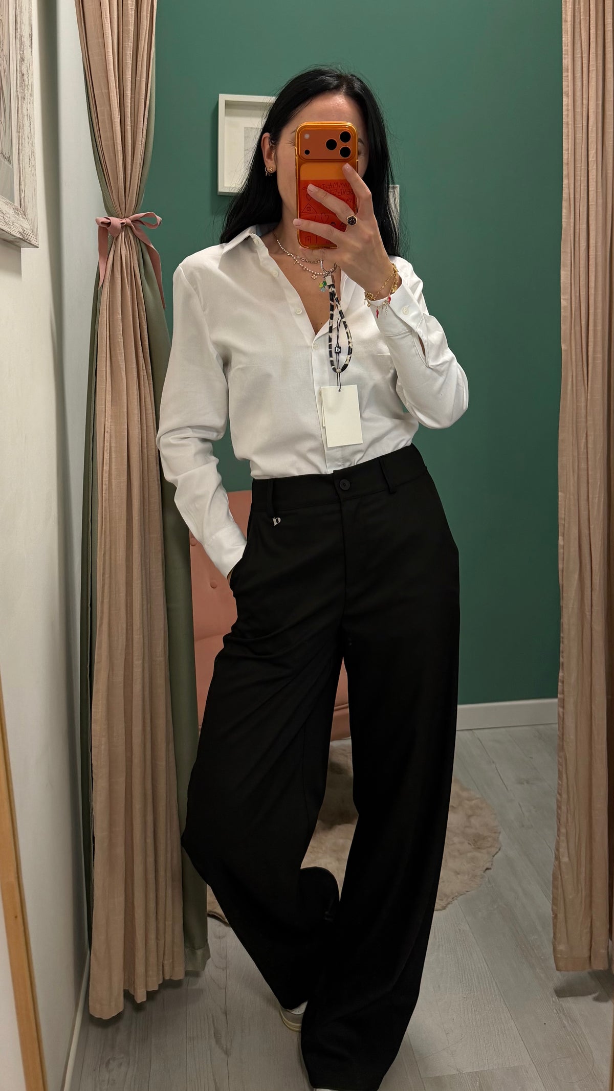Dixie - pantalone a gamba dritta con elastico sul dietro