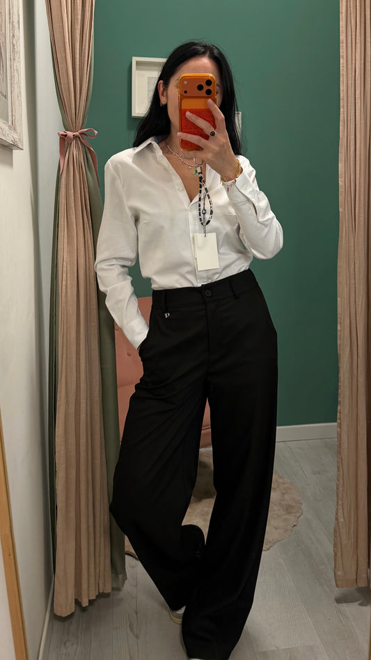 Dixie - pantalone a gamba dritta con elastico sul dietro