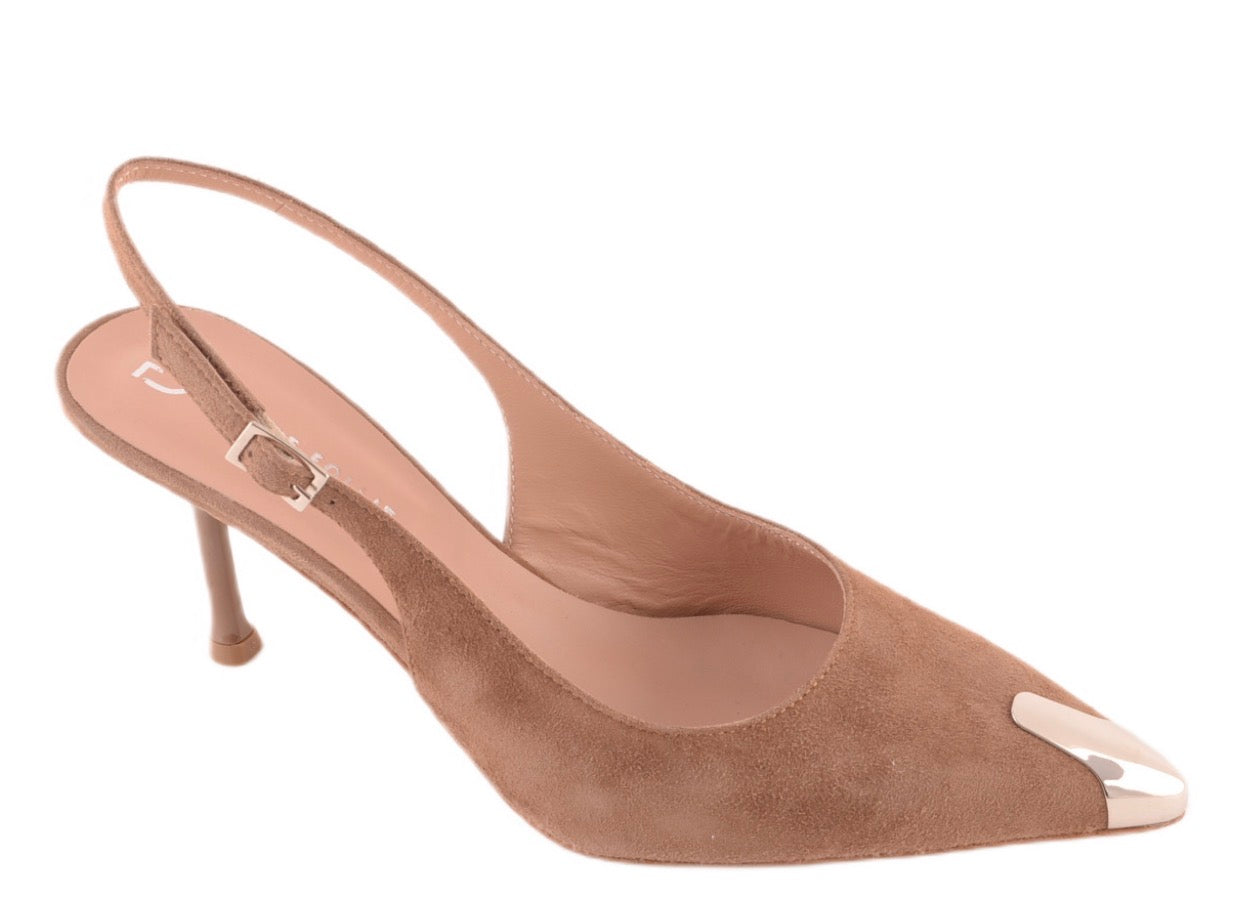 Divine Follie - Slingback in camoscio con puntale