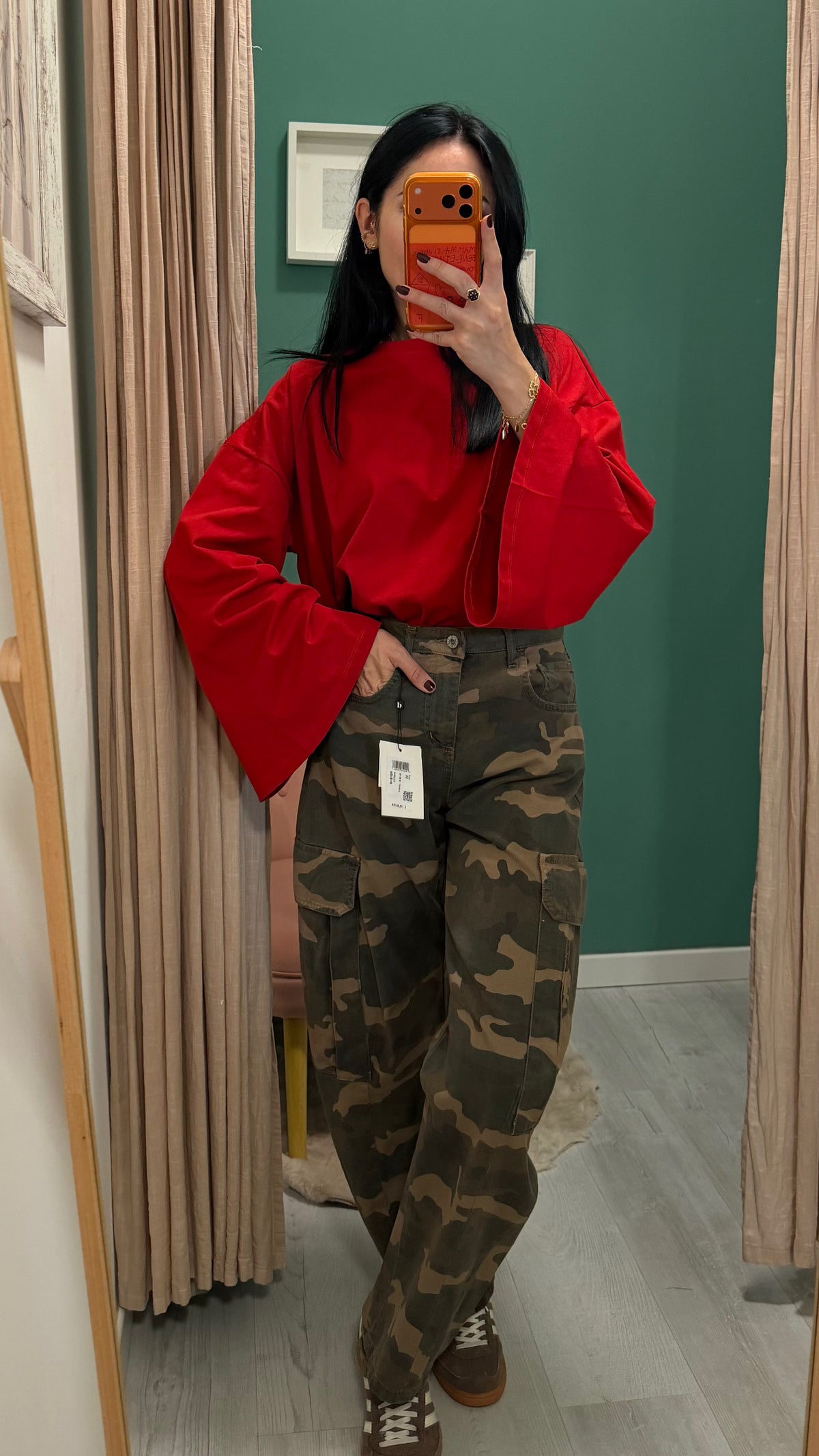 Dixie - pantalone militare con tasconi laterale