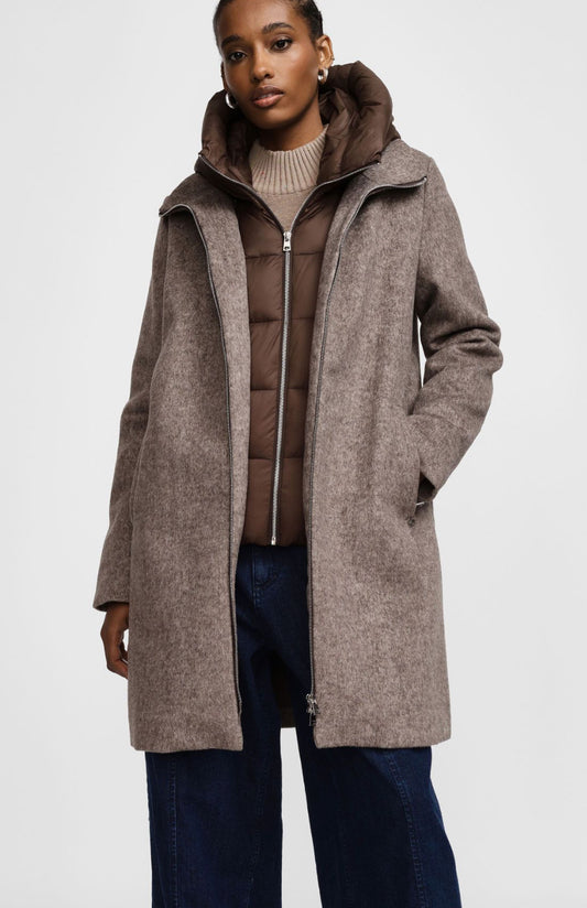 PLEASE - cappotto imbottito con cappuccio trapuntato