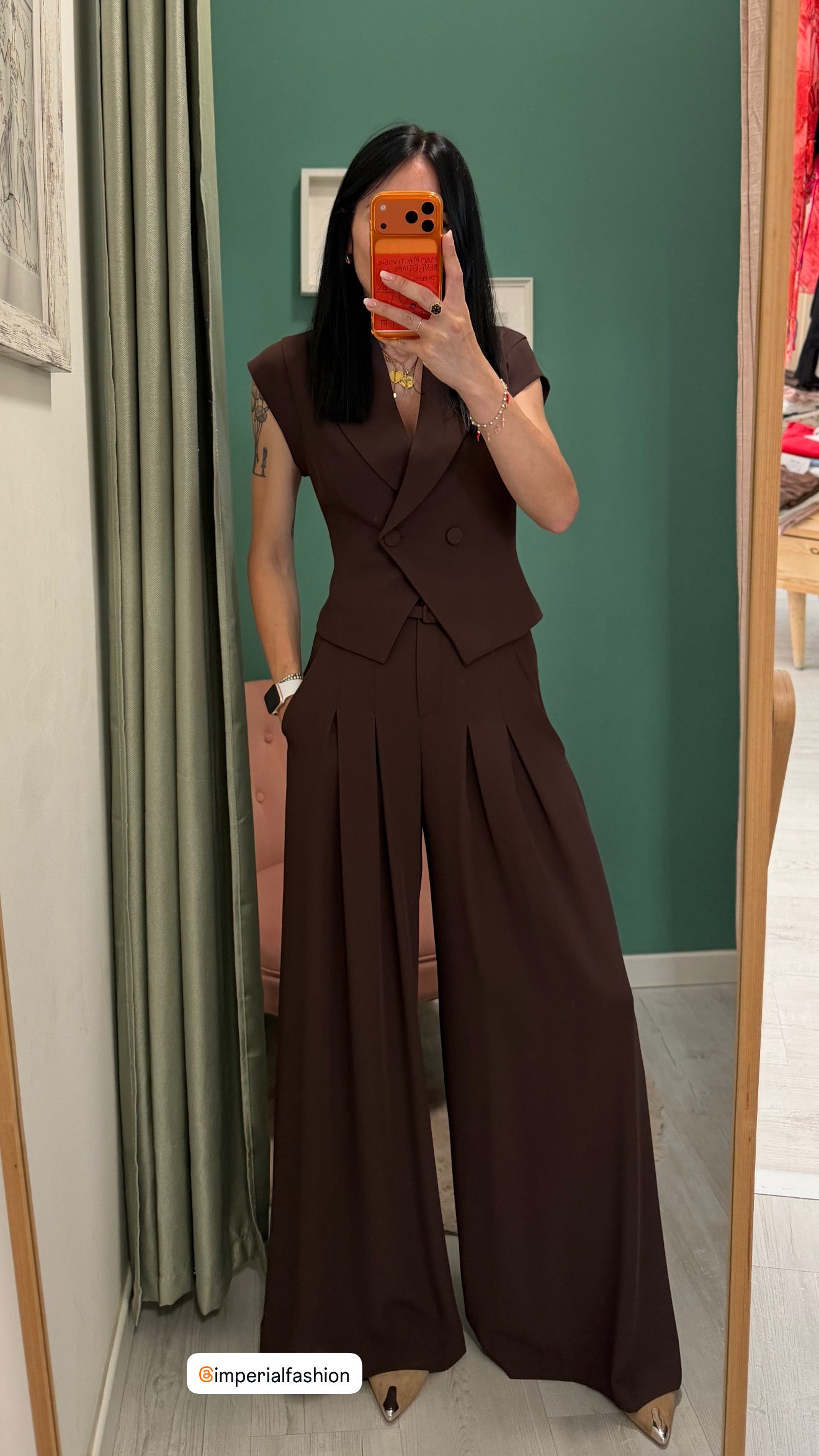 Imperial - coordinato gilet e pantalone a palazzo