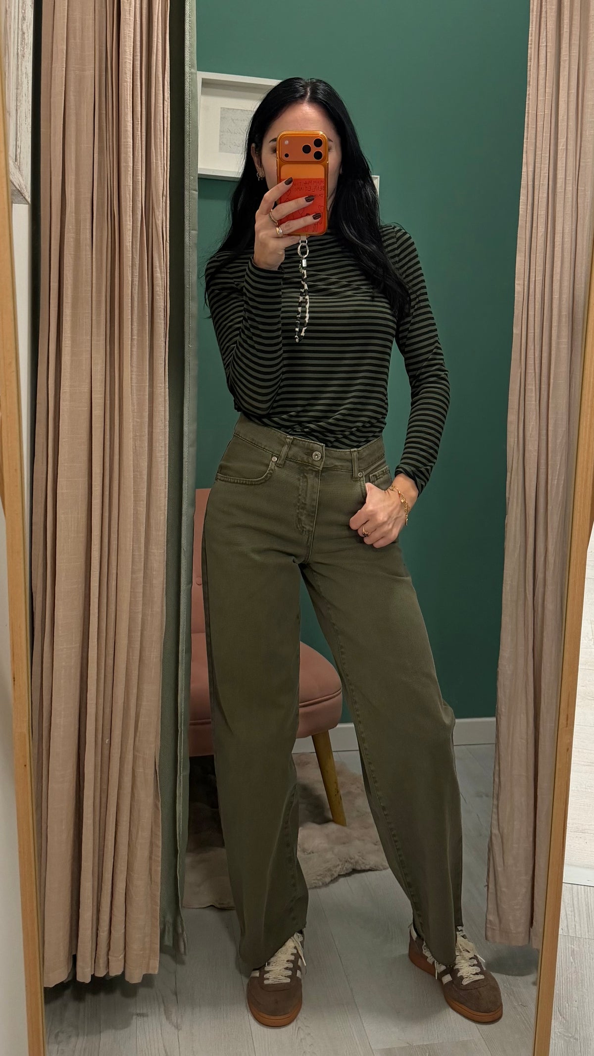 Dixie - jeans a gamba dritta verde militare