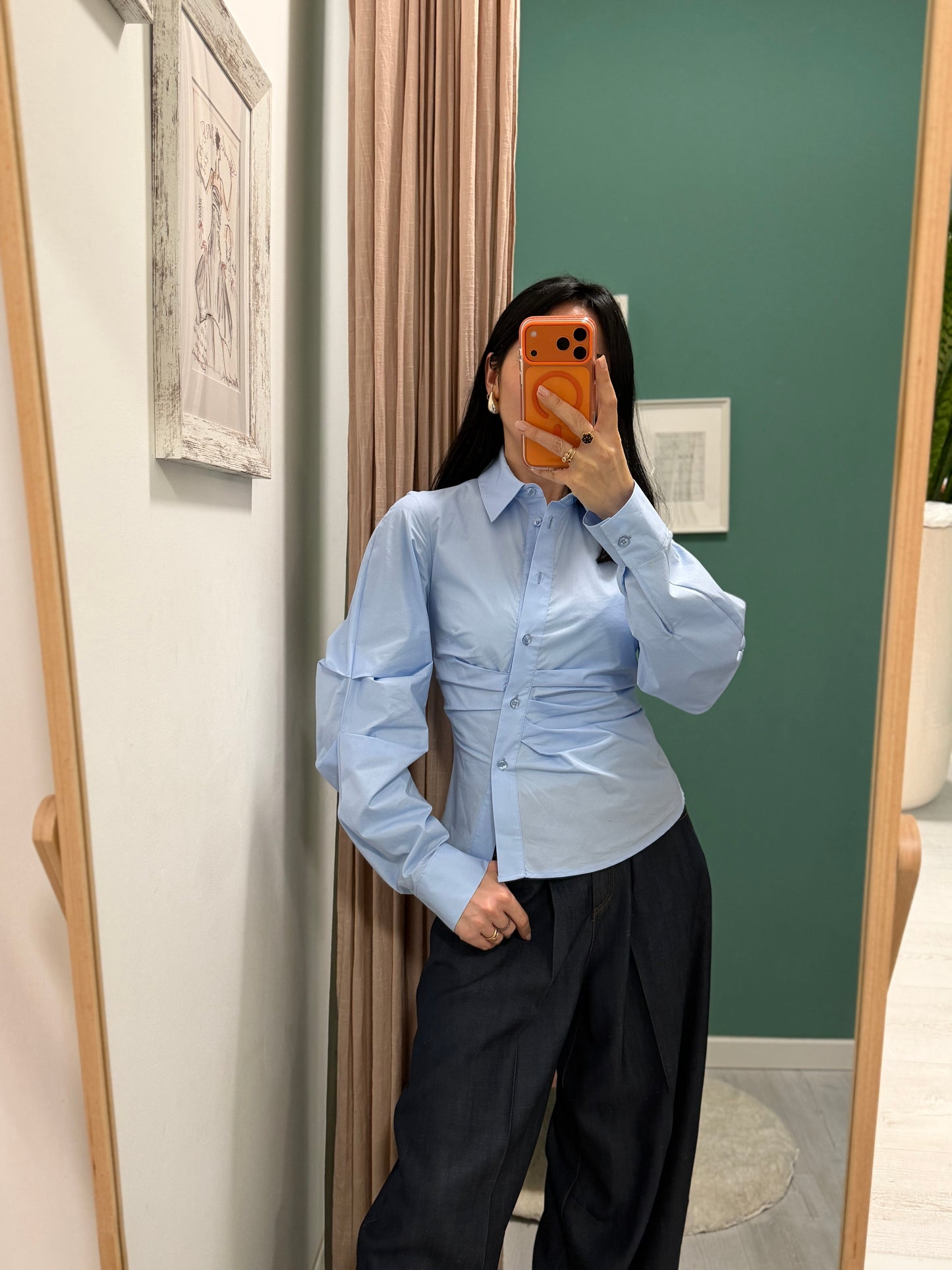 Imperial - camicia asimmetrica e maniche a sbuffo
