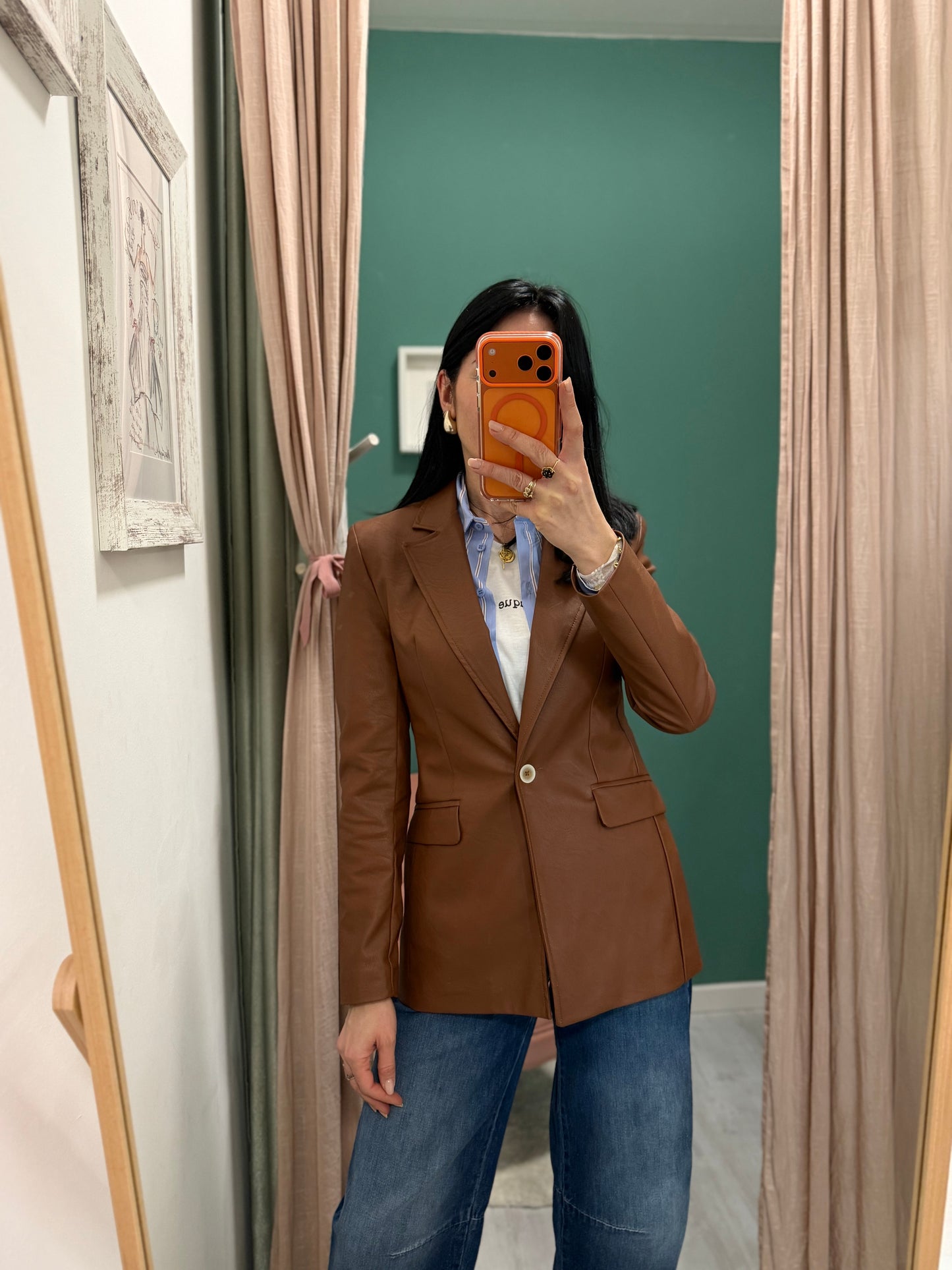 Susy mix - Giacca avvitata in eco pelle