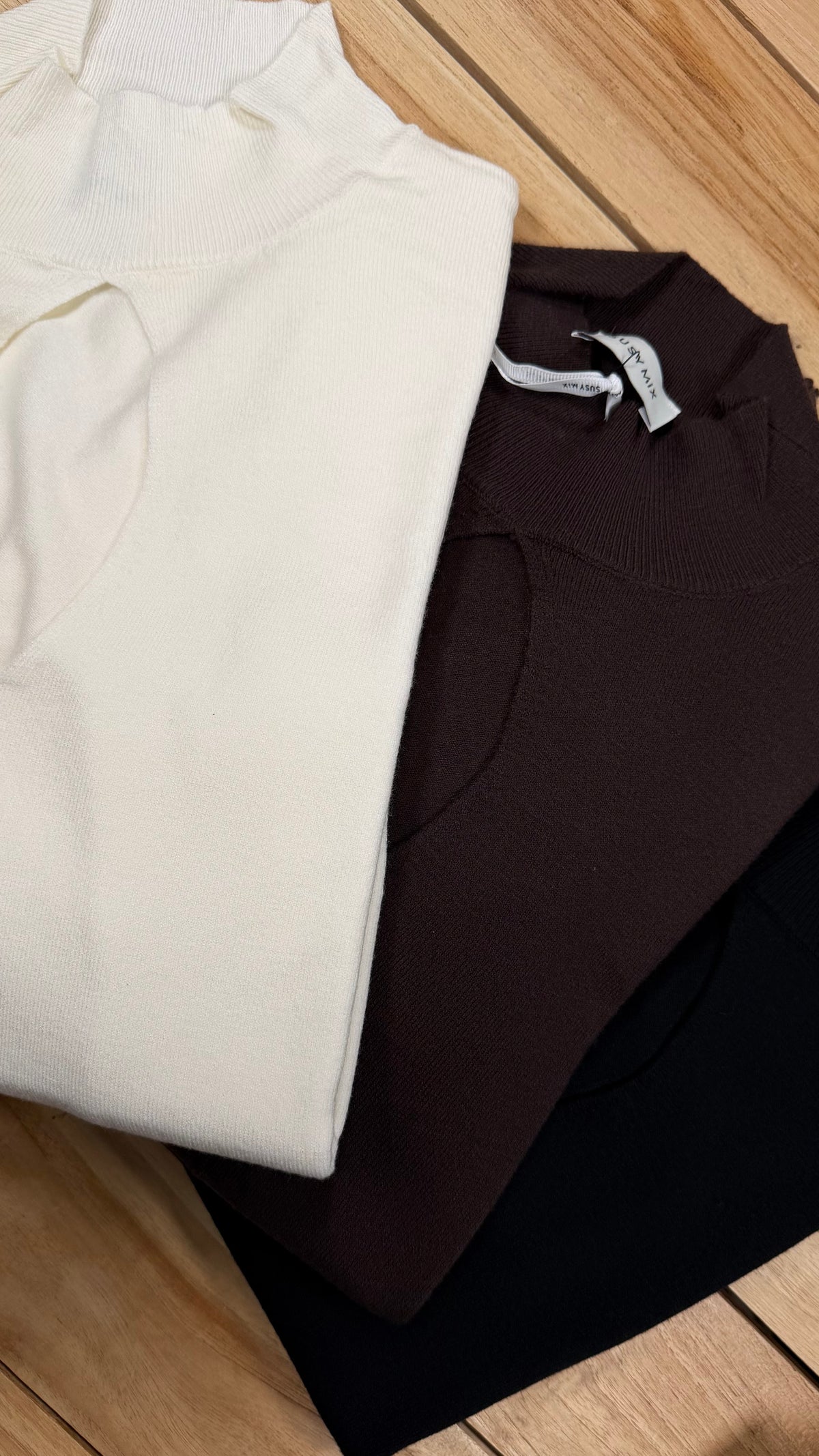 Susy mix - maglia a lupetto con scollo a goccia in misto viscosa tg unica