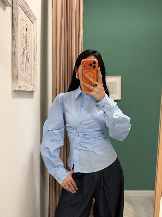 Imperial - camicia asimmetrica e maniche a sbuffo