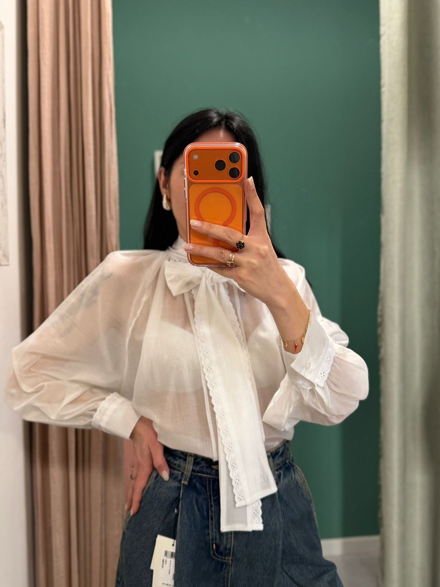 DIXIE - Camicia con fiocco