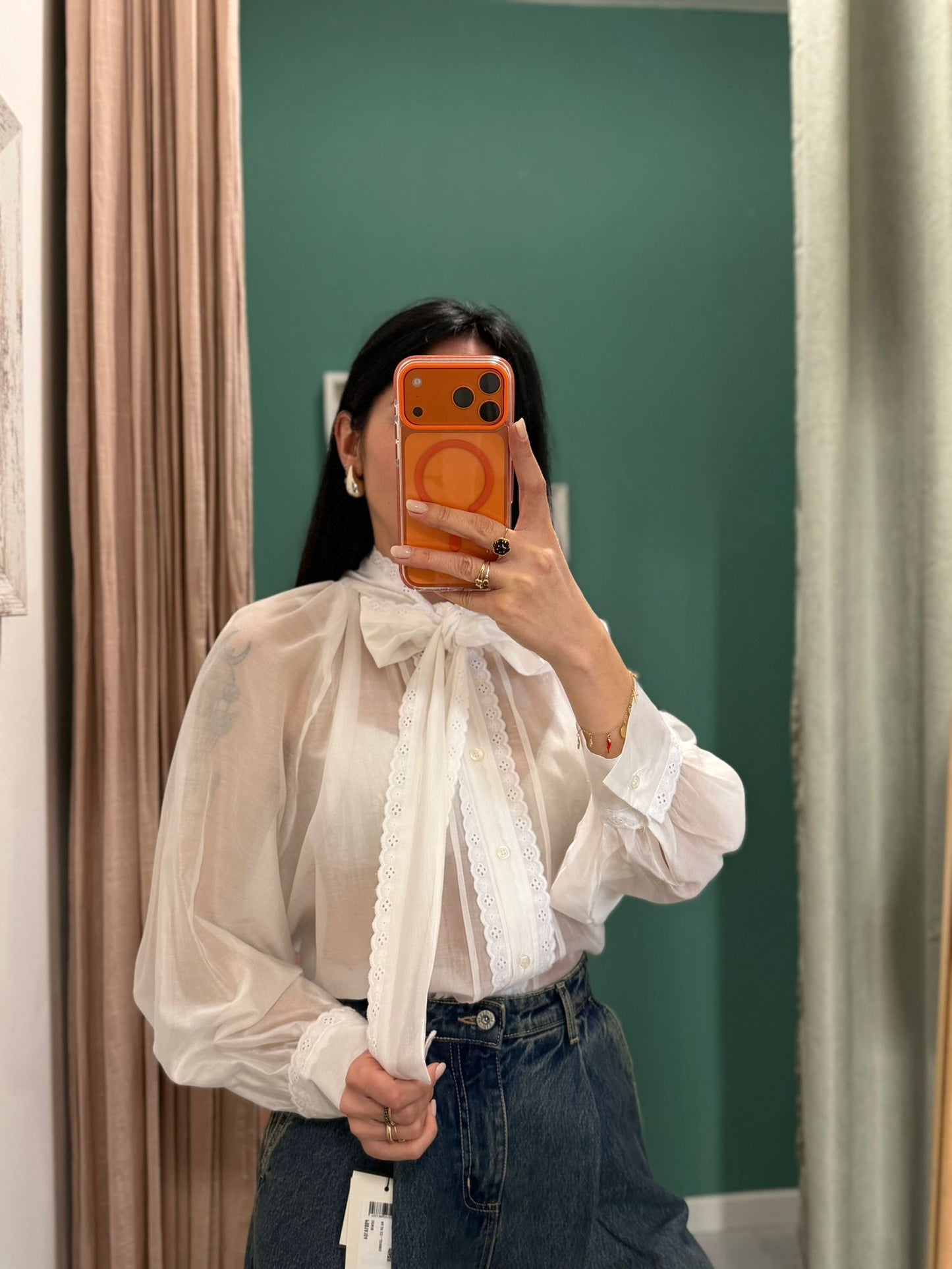 DIXIE - Camicia con fiocco