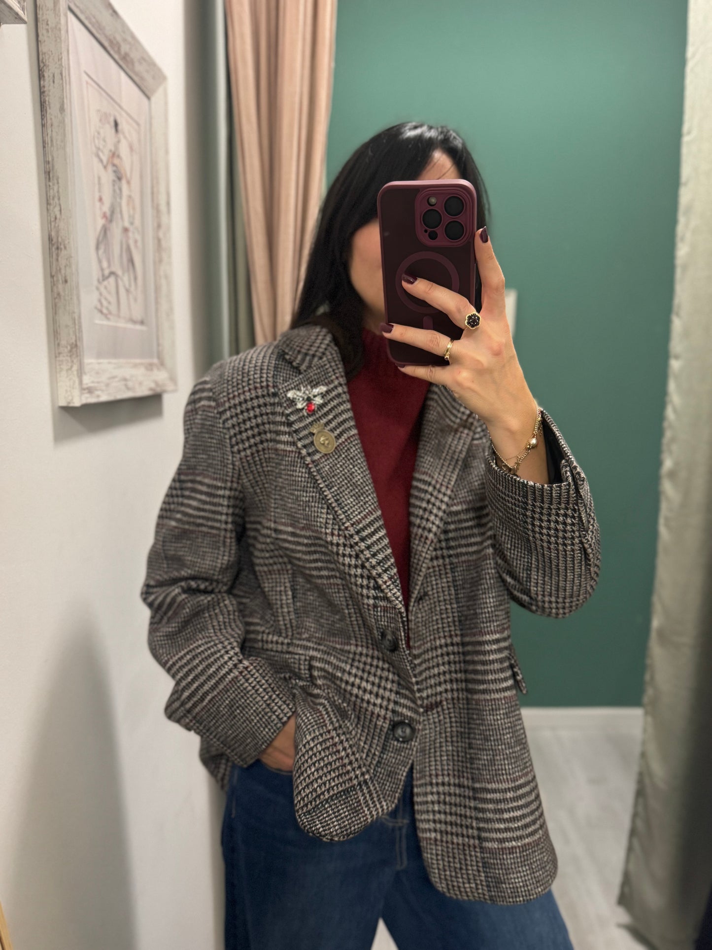 DIXIE - giacca over size con spille