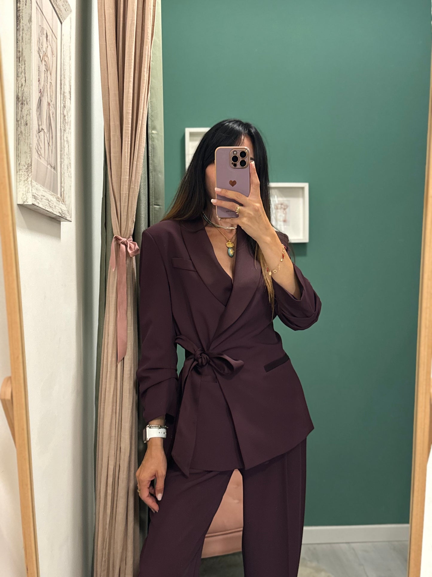 IMPERIAL - Giacca con rever effetto satin con chiusura laterale