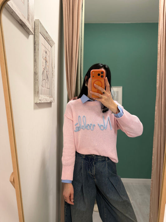 Middlemist - maglia in cotone con scritta “no vabbè” tg unica