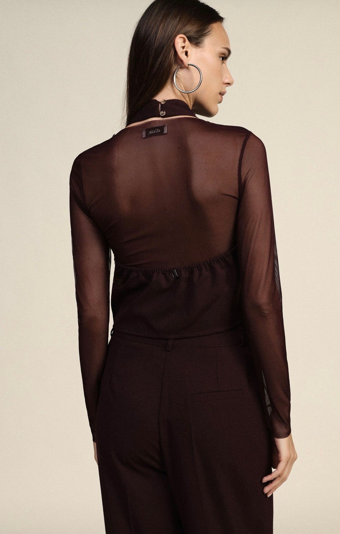 Dixie - top a incrocio con m/l in tulle