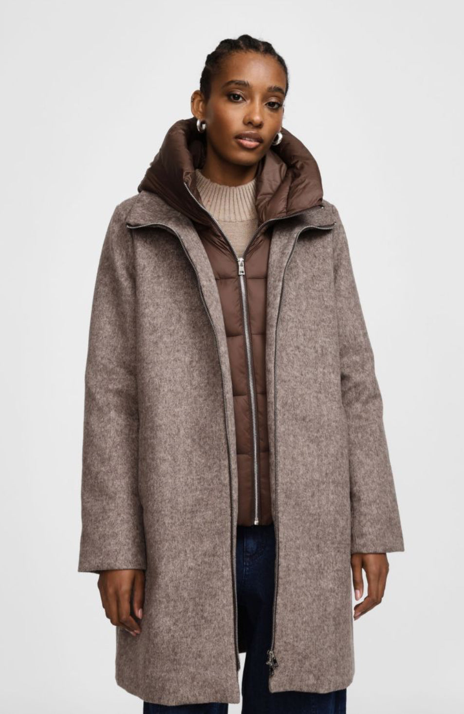 PLEASE - cappotto imbottito con cappuccio trapuntato