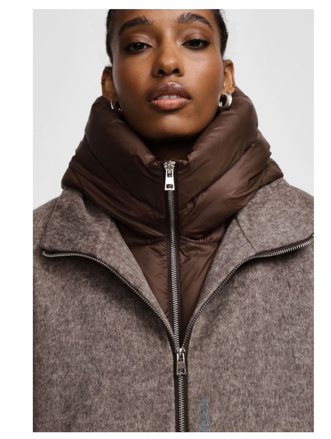 PLEASE - cappotto imbottito con cappuccio trapuntato