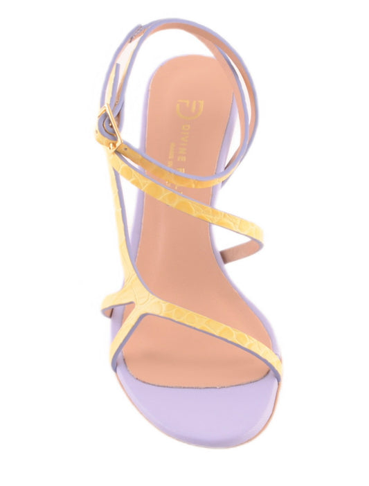 Divine Follie - sandalo in pelle stampa cocco