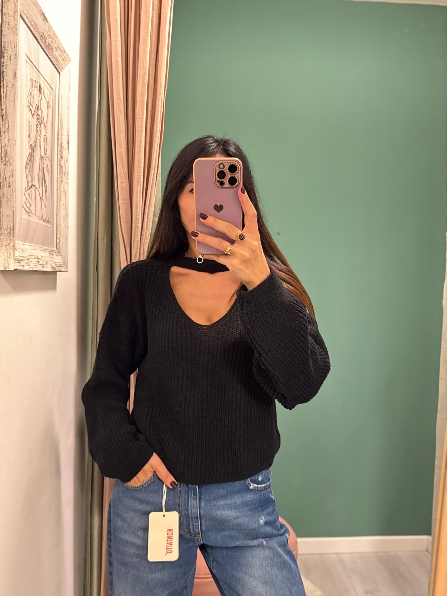 Susy mix - Pull scollo a V tg unica