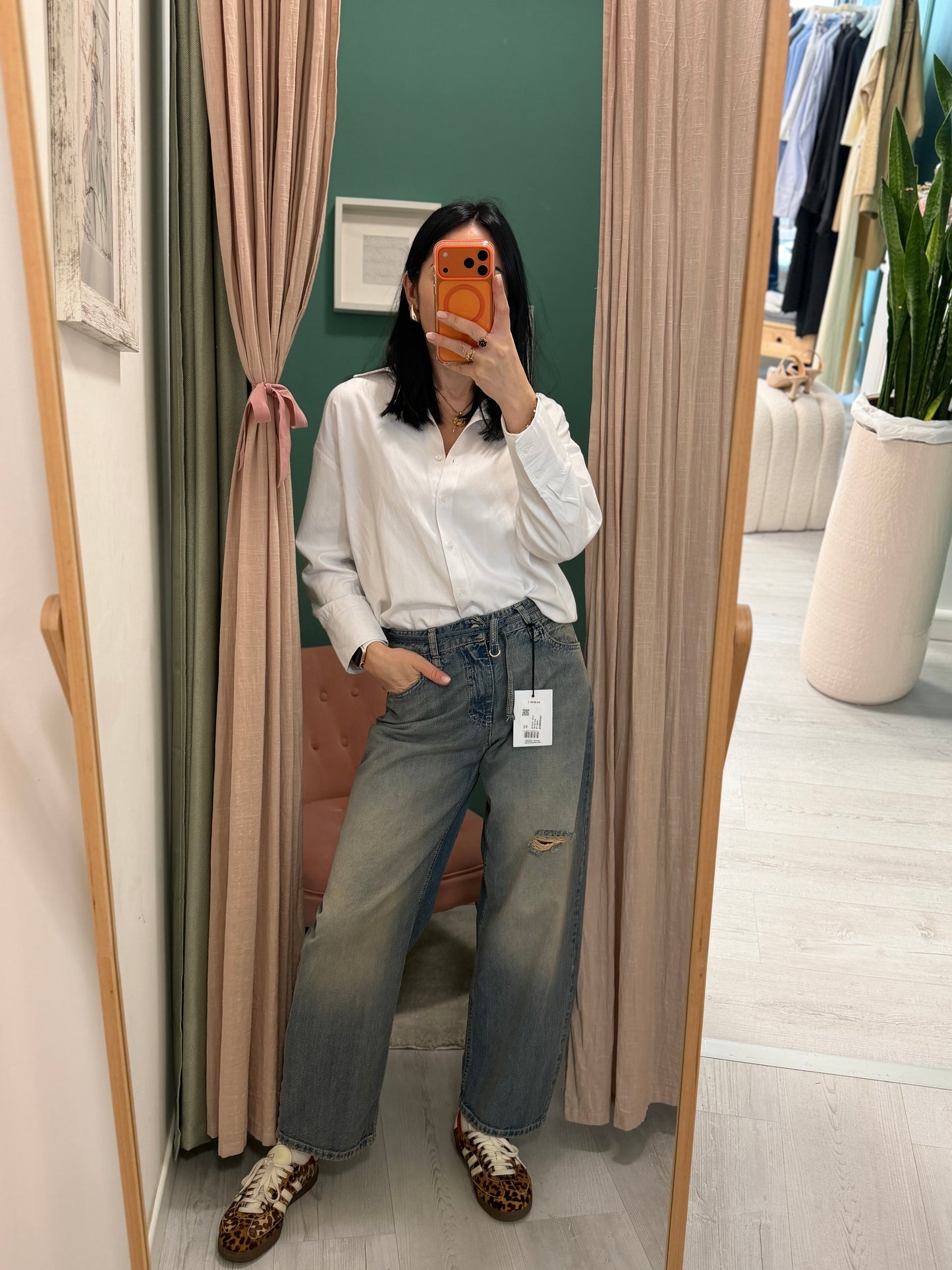 Please - jeans con sfumature e cintura