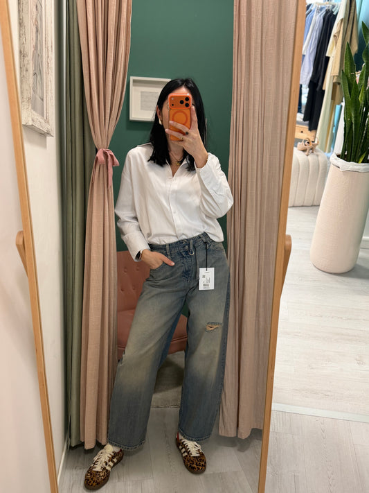 Please - jeans con sfumature e cintura